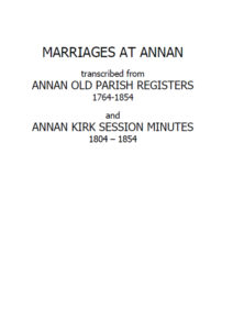 Annan OPR Marriages 2011