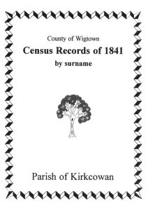 Kirkcowan Parish 1841 Census