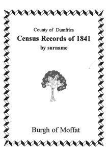 Moffat Burgh 1841 Census